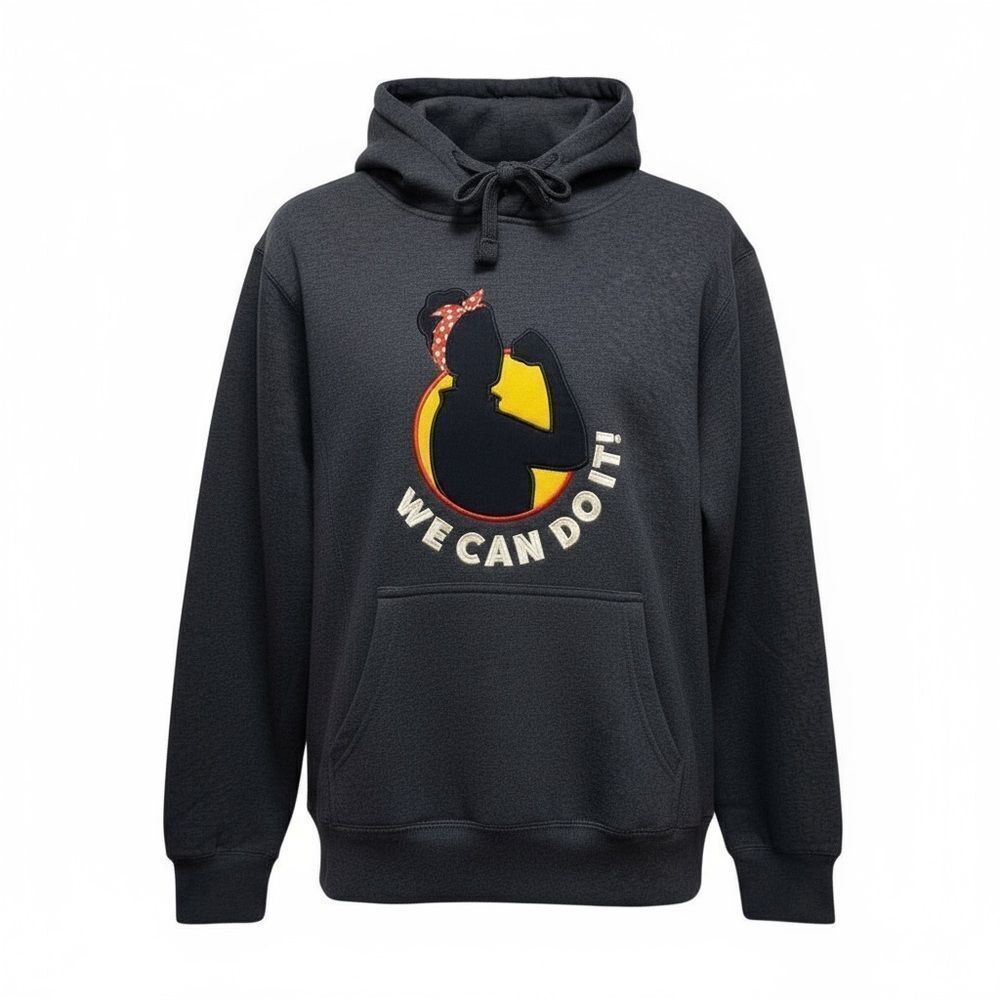 Boeing Rosie the Riveter We Can Do It Navy Blue Hoodie Sweatshirt